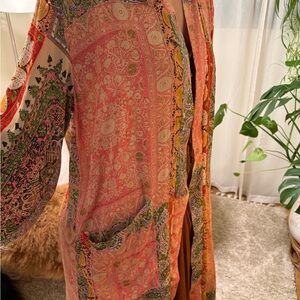 Vibrant Paisley Kimono Robe